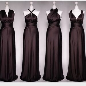 Black Satin Infinity Dress